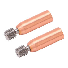 2 pezzi Ugello gola per stampante 3D in lega di titanio e rame bimetallico per hotend Ender 3 3 V2 3 Pro con foro da 1,7