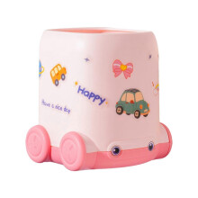 Portapenne da scrivania, organizer per matite, design a forma di auto, rosa, supporto decorativo, 9 x 7 x 11 cm per casa