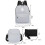 3 in 1 College Style Casual Backpack Student USB Charging Backpack 3