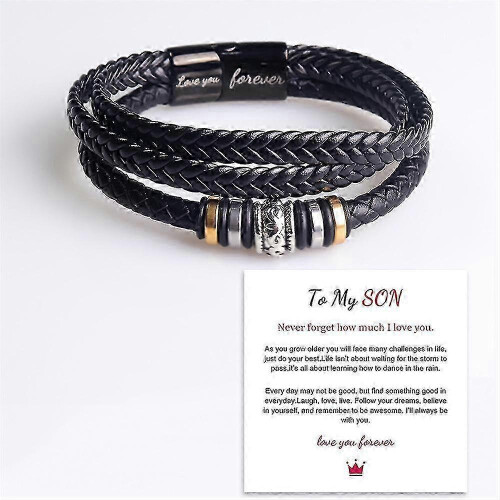 Forever Love Adjustable Bracelet for Men - Perfect Gift for Son 2
