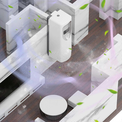 Automatic Timer Scent Fragrance Dispenser, Refillable Aerosol Dispenser with LCD Display, Adjustable Interval Time for H 2