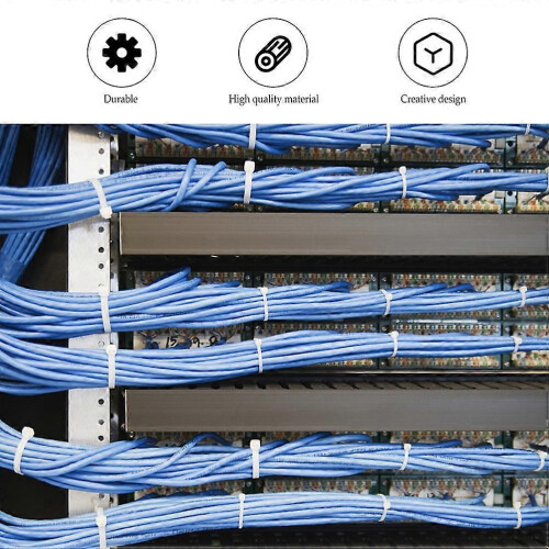 2 Rolls Back to Cord Ties Wire Straps Cable Management Steel Data Line Computer Stand 2