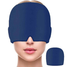 Cold Compression Migraine Relief Hat, Easy to Use Ice Head Wrap with Flexible Gel Insert, Reusable Head Pain Relief Cap for Tension Str
