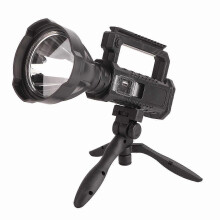 LED reflektor s dlhým dosahom, USB nabíjanie, vonkajšia hliadková baterka, malá so statívom