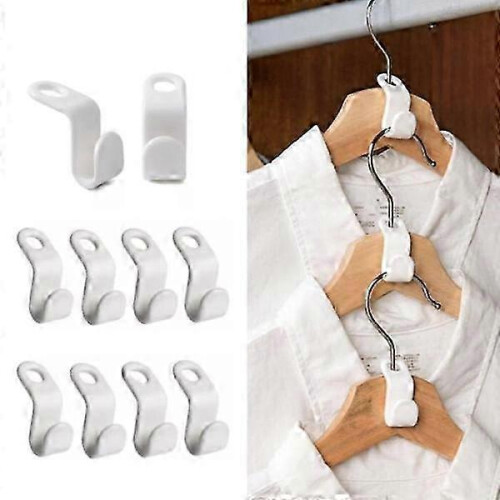 20-pack Clothes hangers, Save space in the wardrobe, Hook compatible with hanger White 1
