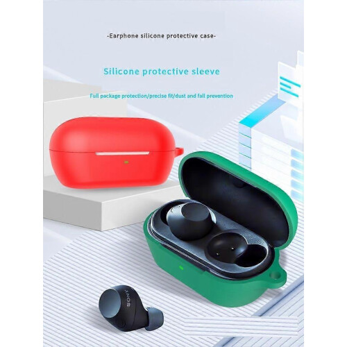 Case Compatible with WFC710N AntiScratch Shockproof Silicone Case Black Bluetooth Earphone 1