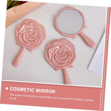 Handspiegel - Portable Small Stand Mirror for Girls, Teenagers, and Women - Cute Makeup Mirror in Pink Color