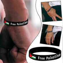 pulseras de Palestina gratis con la bandera palestina, pulsera de silicona para protesta