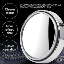 2 Pieces Car Blind Spot Mirror for Hyundai Elantra Sedan 2011-2016, 360 Adjustable HD Convex Waterproof Black