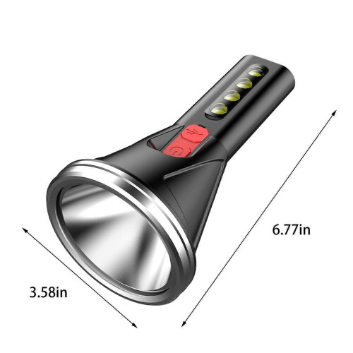 VALSEEL Powerful Led Flashlight Usb Rechargeable Hand Ultra-bright Long Range Strong Light Outdoor Camping Torch 2