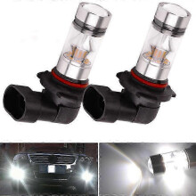 2pcs 9005 HB3 LED Fog Light Bulbs 6000K Xenon White 100W High Power 2323 SMD Projector Driving Lamps DRL for Car Truck Auto 12V-24V Upg