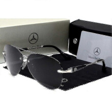 Ochelari de soare Mercedes-Benz fără ramă polarizați pentru bărbați, cu protecție UV_vsijd