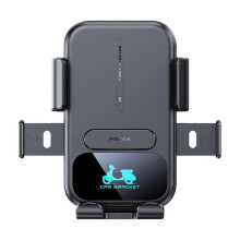 Suport telefon pentru motocicletă cu 2 bucăți, încărcător wireless de 15W cu parasolar pentru livrare și navigație