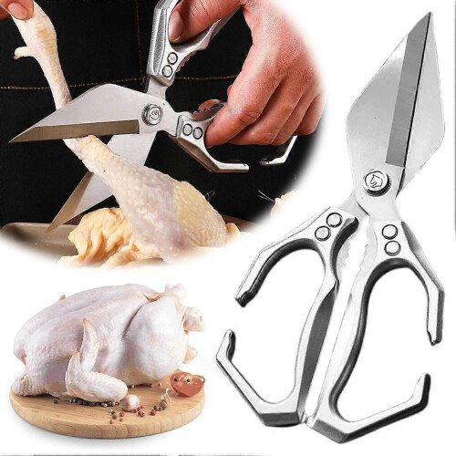 Heavy Duty Kitchen Shears - Stainless Steel Scissors for Chicken Bones 2