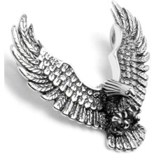 Ørnhalskjede i rustfritt stål for menn, biker-smykker i massivt sølv, bysantinsk kjede, høy kvalitet, uten edelstener