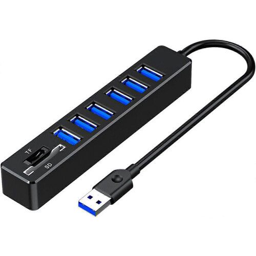 8 Port USB Adapter, USB Expansion Card Reader for Computers, Fast Data Transfer, Keyboard and Mouse 1