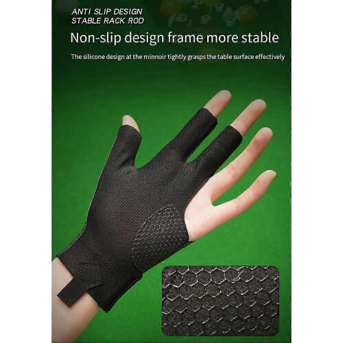 Quick Dry Breathable Billiard Gloves for Left Hand, Unisex, Adjustable Fit, Comfortable Material 1