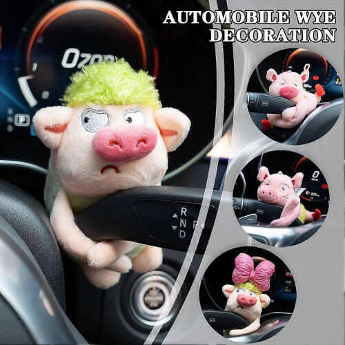 Plush Car Dashboard Decor Cute Plush Doll for Windshield Wiper Shift Handle Car Interior Decoration Fun Gift for Drivers 2