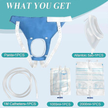 1000ml/2000ml Wearable Urine Bag with Catheter - Medical Grade Collection System for Bedridden Patients -YT4