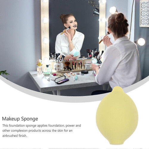 Lemon Shaped Makeup Sponge Set for Flawless Foundation Blending, Soft Non‑Absorbent, Easy Clean 1