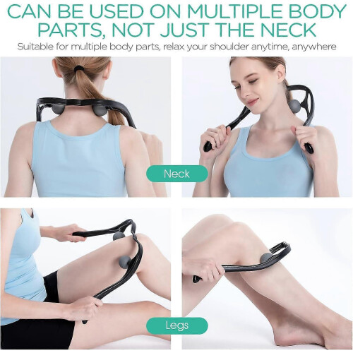 Shiatsu Deep Tissue Neck Massager with Heating Function, Adjustable Intensity, Ergonomic Design, Portable for Home Use 1