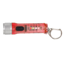 USB-oppladbar multifunksjonell lommelykt LED mini bærbar sterk lyslykt utendørs camping rød innebygd batteri kompakt des