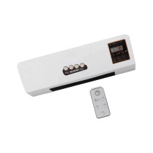Kleine, draagbare, aan de muur te bevestigen elektrische verwarmingsventilator met instelbare temperatuur voor badkamer en slaapkamer,