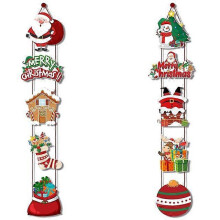 Merry Christmas Hanging Door Banner Santa Claus Snowman Couplet Christmas Decorations For Home Xmas Gifts Navidad New Year noel