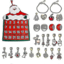 Christmas countdown calendar for girls with DIY bracelet gifts