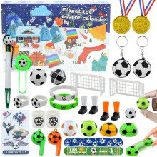 Calendario de Adviento - 24 piezas - Juguetes de fútbol - Multicolor - Edades 3-12