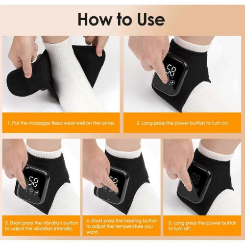 3in1 Wireless Foot Massager in Grey - Heat, Compression & Vibration Therapy 1