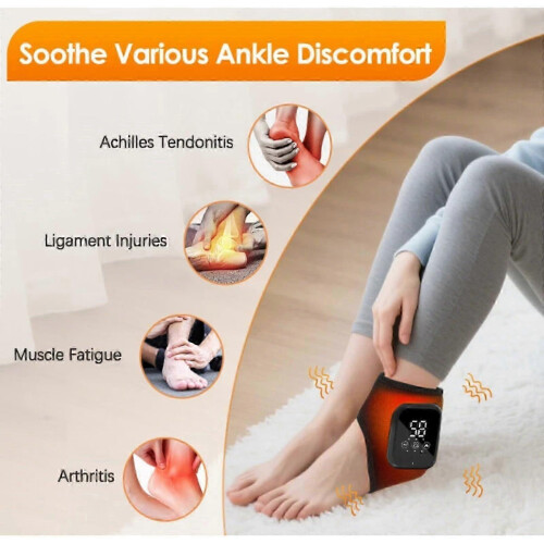 3in1 Wireless Foot Massager in Grey - Heat, Compression & Vibration Therapy 2