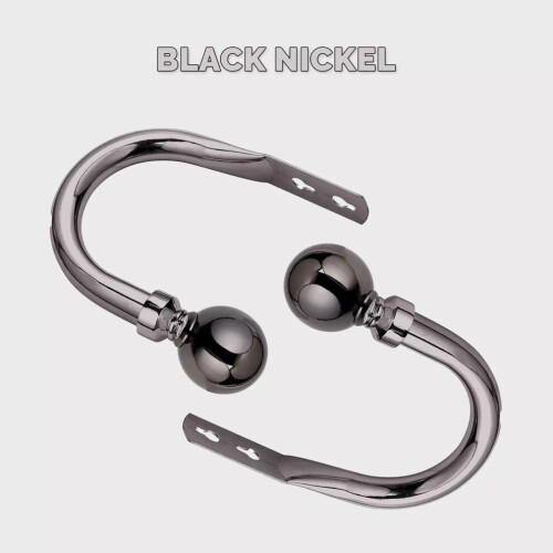 (Black Nickel) Plain Curtains Holdback Pair Pack of 2 Metal Curtains Hold Backs 2