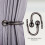 (Black Nickel) Plain Curtains Holdback Pair Pack of 2 Metal Curtains Hold Backs 1