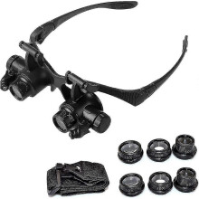 Lupa, lupa de 10x, 15x, 20x y 25x con luz LED, cabezal Mo