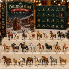 2D Horse Themed Christmas Advent Calendar, 24-Day Countdown