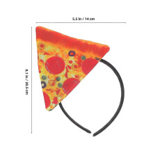 2pcs Pizza Headband Funny Crazy Hat Halloween Cosplay Christmas Costume Accessories compatible with Adults Kids Italian Themed Party Decorations Props