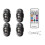 8 colori, 4 luci stroboscopiche LED wireless, impermeabili, con USB e telecomando, 4 pezzi 1