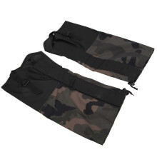 1 paire de guêtres adultes imperméables et réglables, unisexes, avec crochet pour le ski et le vélo, camouflage vert