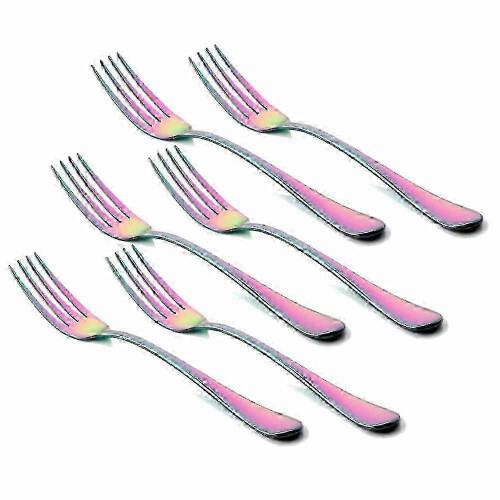 8-inch 6 Piece Dinner Fork Set 18 10 Stainless Steel Kitchen Flatware 2