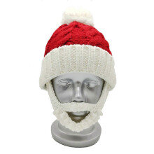 Beard Santa Hat Warm Winter Knitted Beanie Cap Adults Kids Xmas Decorations for Cosplay Christmas Party New Year Gifts