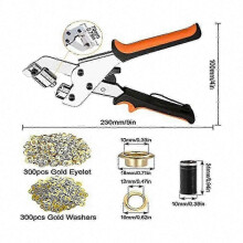 300 Ösen, 10-mm-Ösenzangen-Set für Planen und Segeltuchreparaturen