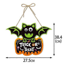 Puinen halloween-riipus ovikyltti kurpitsa aave lepakko swith tervehdys ovikilpi puuaskartelut hyvää halloween-päivää koristeet