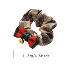 Damen-Weihnachtsprint, süßes Tiara-Haarband, Haarreif, Kopfschmuck, Schweinedarm-Ring, Stirnband