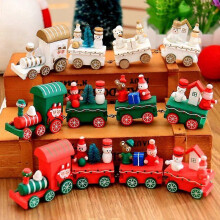 Décorations de Noël en plastique : train, Père Noël, cadeaux pour la fête des enfants, jouets, accessoires, idées pour décorer la tabl