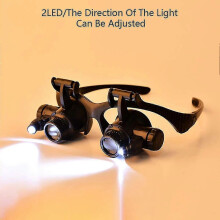 Magnifying Glass , 10x 15x 20x 25x Magnifying Glass With Led Light, Head Mo