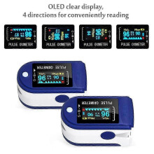 Oxímetro de pulso de dedo con pantalla OLED, monitor de saturación de oxígeno en sangre y frecuencia cardíaca con apagado automático y