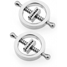 Pinzas para pezones para mujeres y hombres, pinzas corporales circulares de metal con peso ajustable.