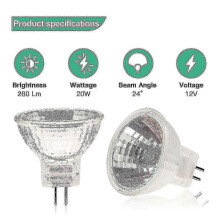 Ampoules halogènes MR11 GU4 12V blanc chaud 2700K (lot de 12)
