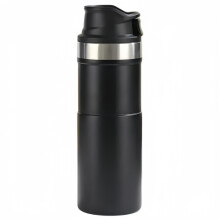 Kubek podróżny PAN Trigger Action, 510 ml, szczelny, ze stali nierdzewnej, do kawy, do użytku jedną ręką, idealny dla dojeżdżającyc